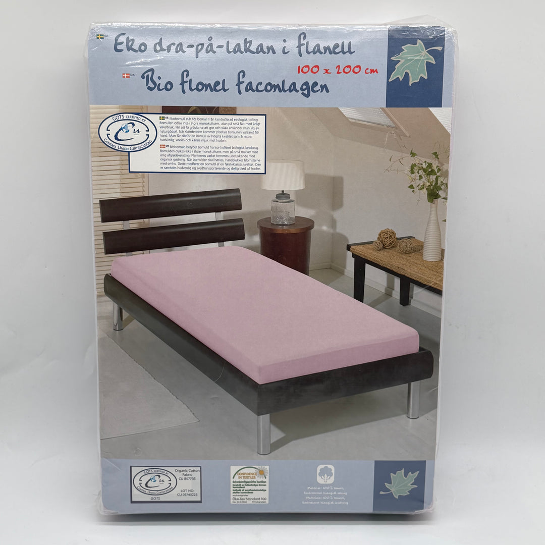 Ekologiskt Dra-på-lakan i Flanell från Bio