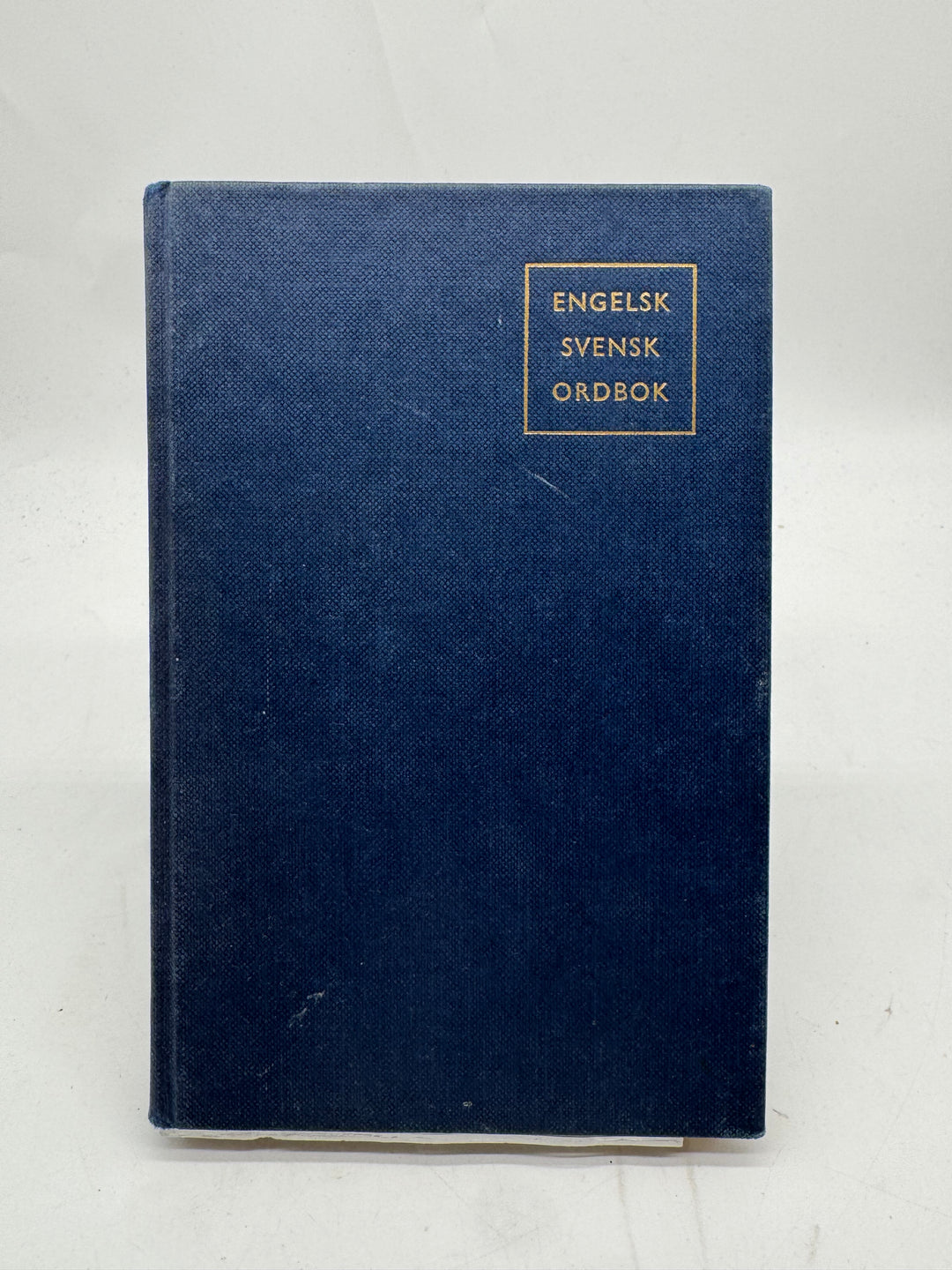 Klassisk retro engelsk svensk ordbok blå klotpärmar