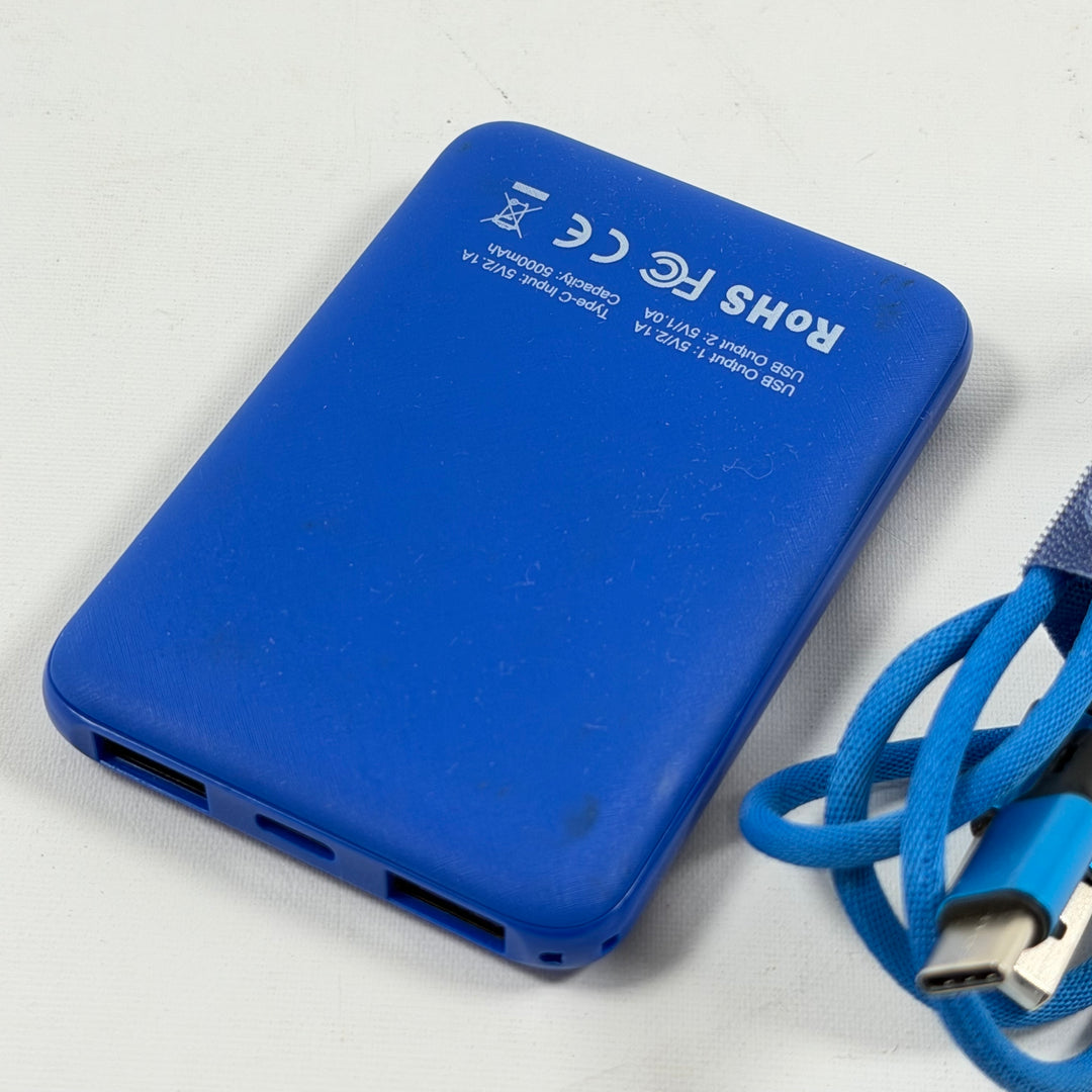 Kompakt blå BikeFinder powerbank begagnad