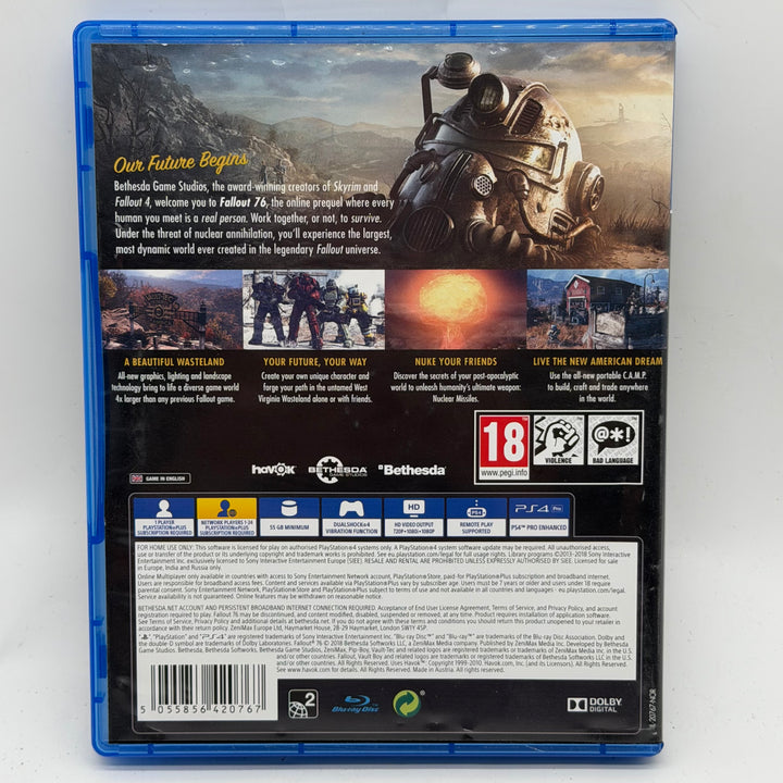 Fallout 76 PS4 begagnat actionrollspel