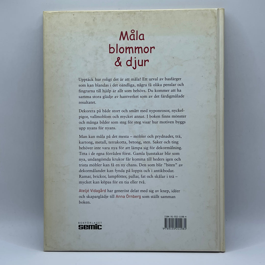 Inspirerande Målarbok Blommor Djur Anna Örnberg