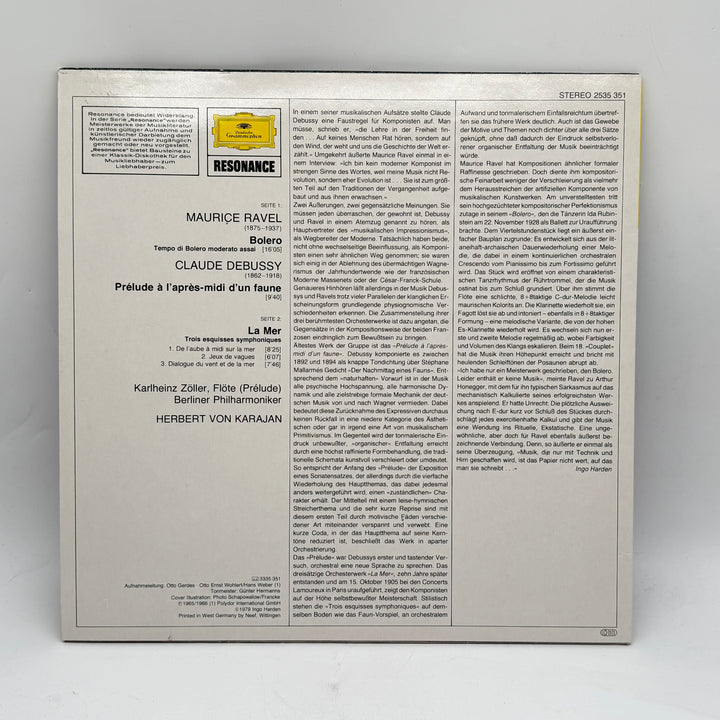 Klassisk vinyl med Ravel och Debussy