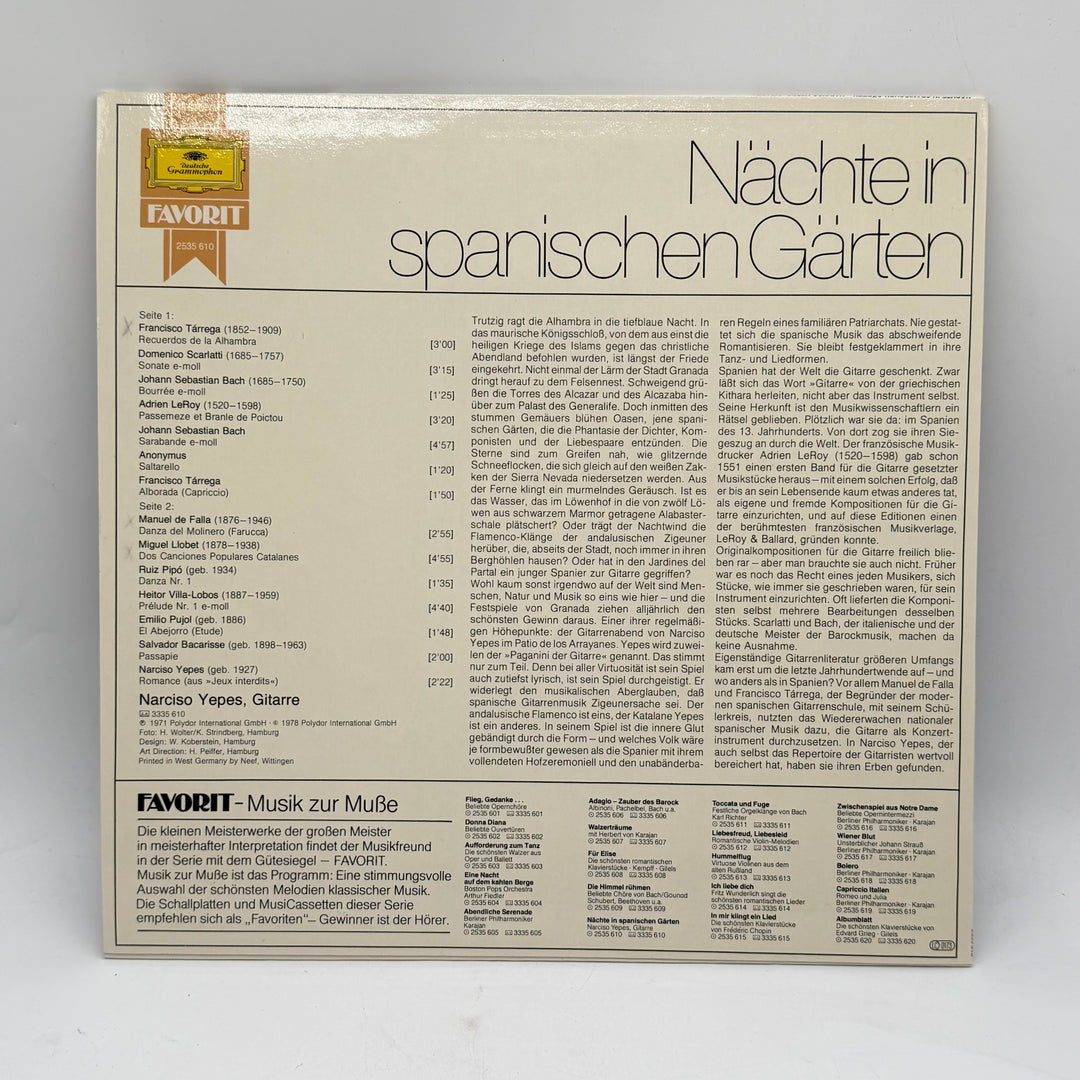 Retro vinylskiva 12" med Narciso Yepes