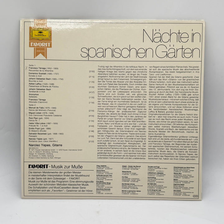 Retro vinylskiva 12" med Narciso Yepes