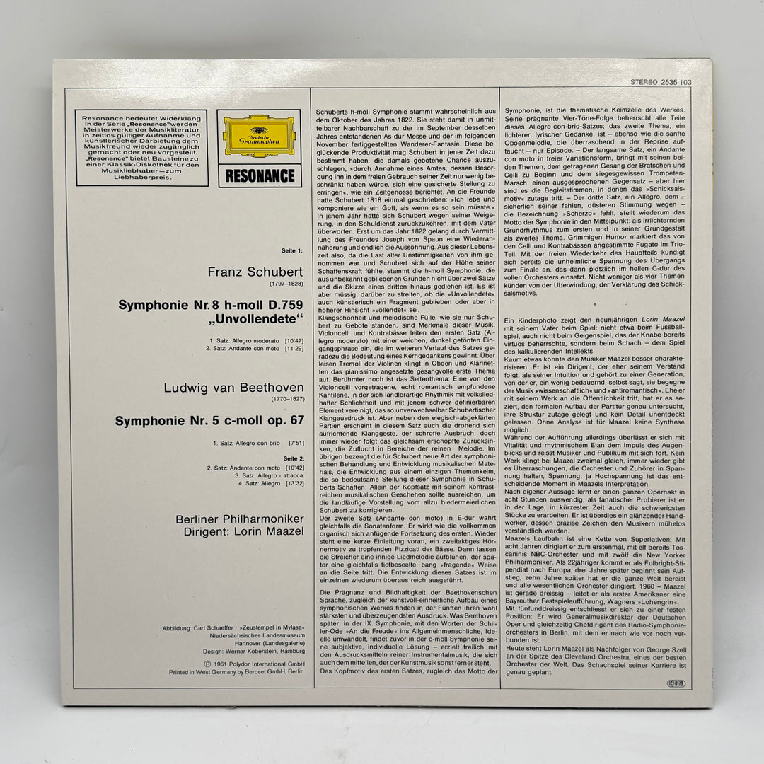 Klassisk vinyl Beethoven och Schubert retro