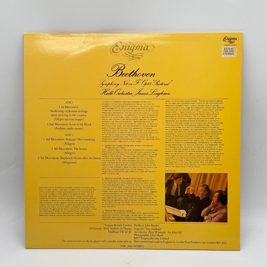 Beethoven Vinylskiva Pastoral Enigma Records Retro