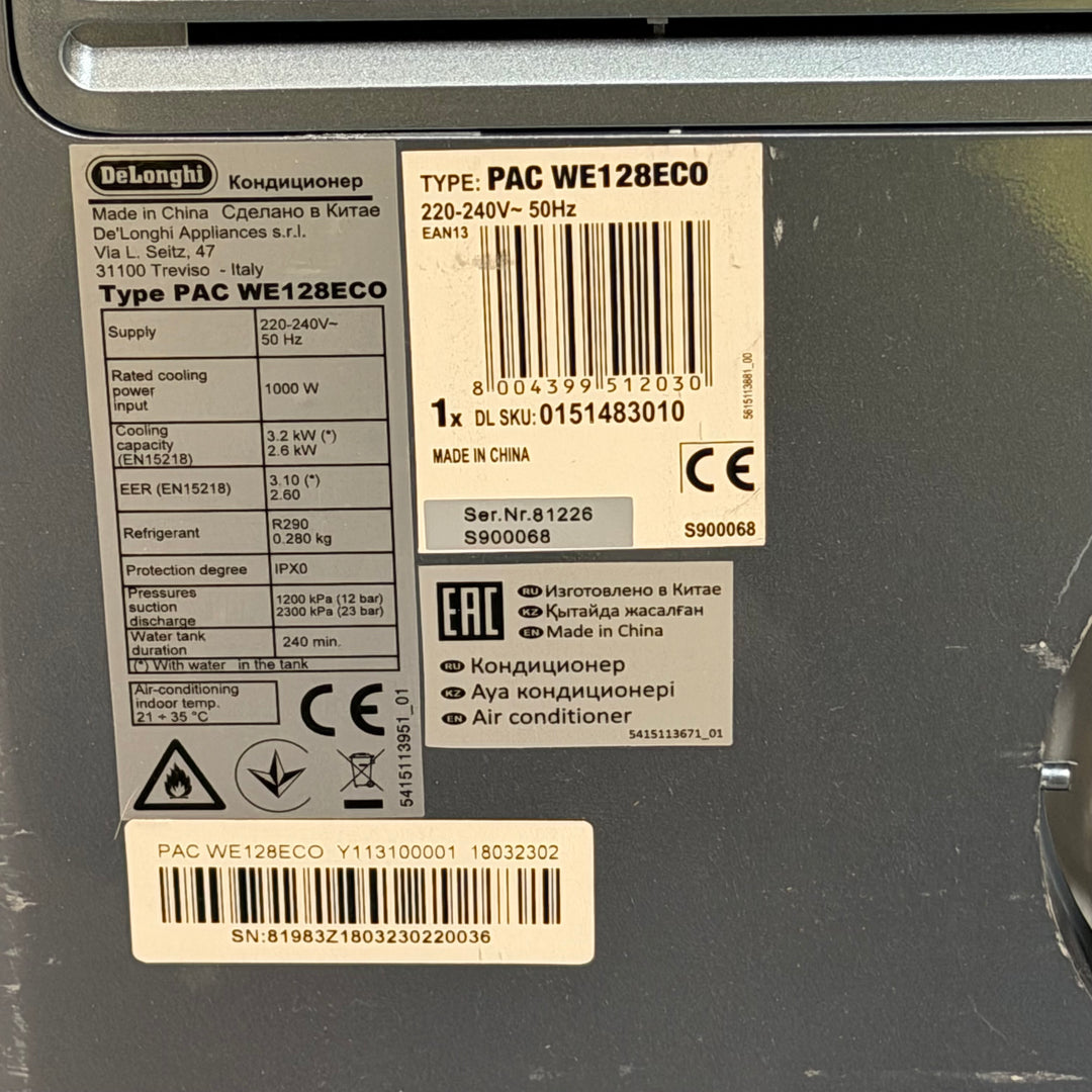 DeLonghi portabel AC Pinguino vit begagnad