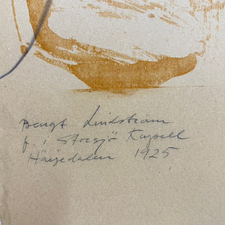 Bengt Lindström grafiskt blad abstrakt porträtt retro