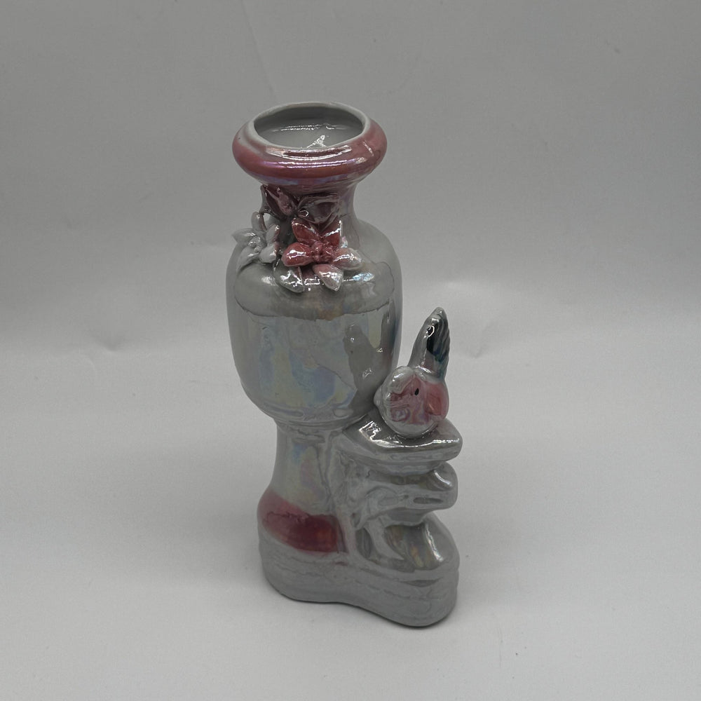 Keramikvas med figurmotiv i pastellfärger - Homy Secondhand Online