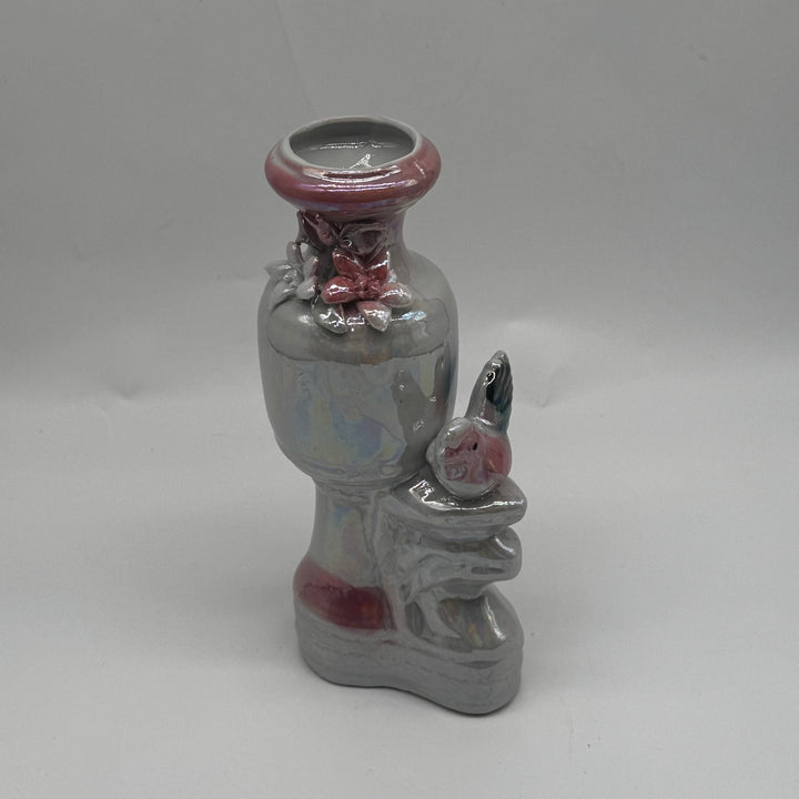 Keramikvas med figurmotiv i pastellfärger - Homy Secondhand Online