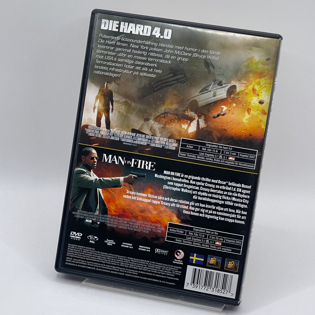 Klassiska actionfilmer DVD Die Hard 4.0 Man on Fire