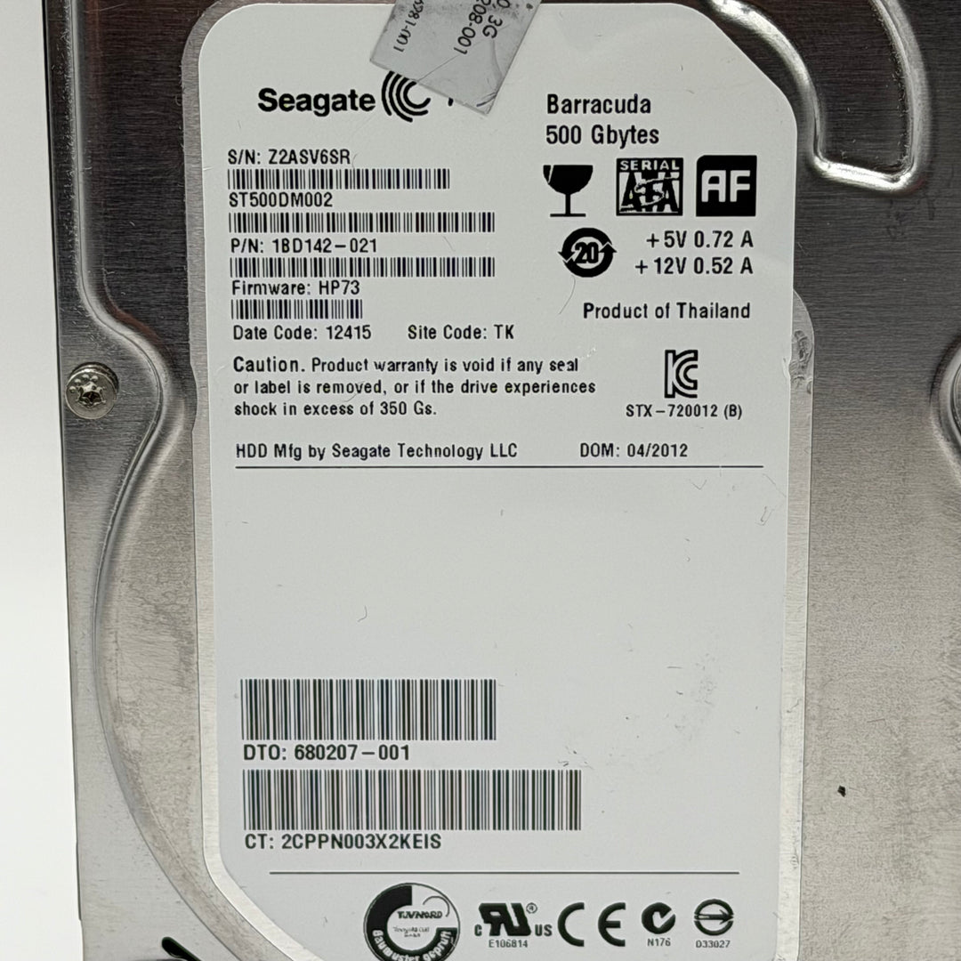 Seagate Barracuda 500GB Begagnad Hårddisk