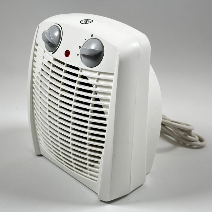 Vit retro elektrisk värmefläkt - Homy Secondhand Online