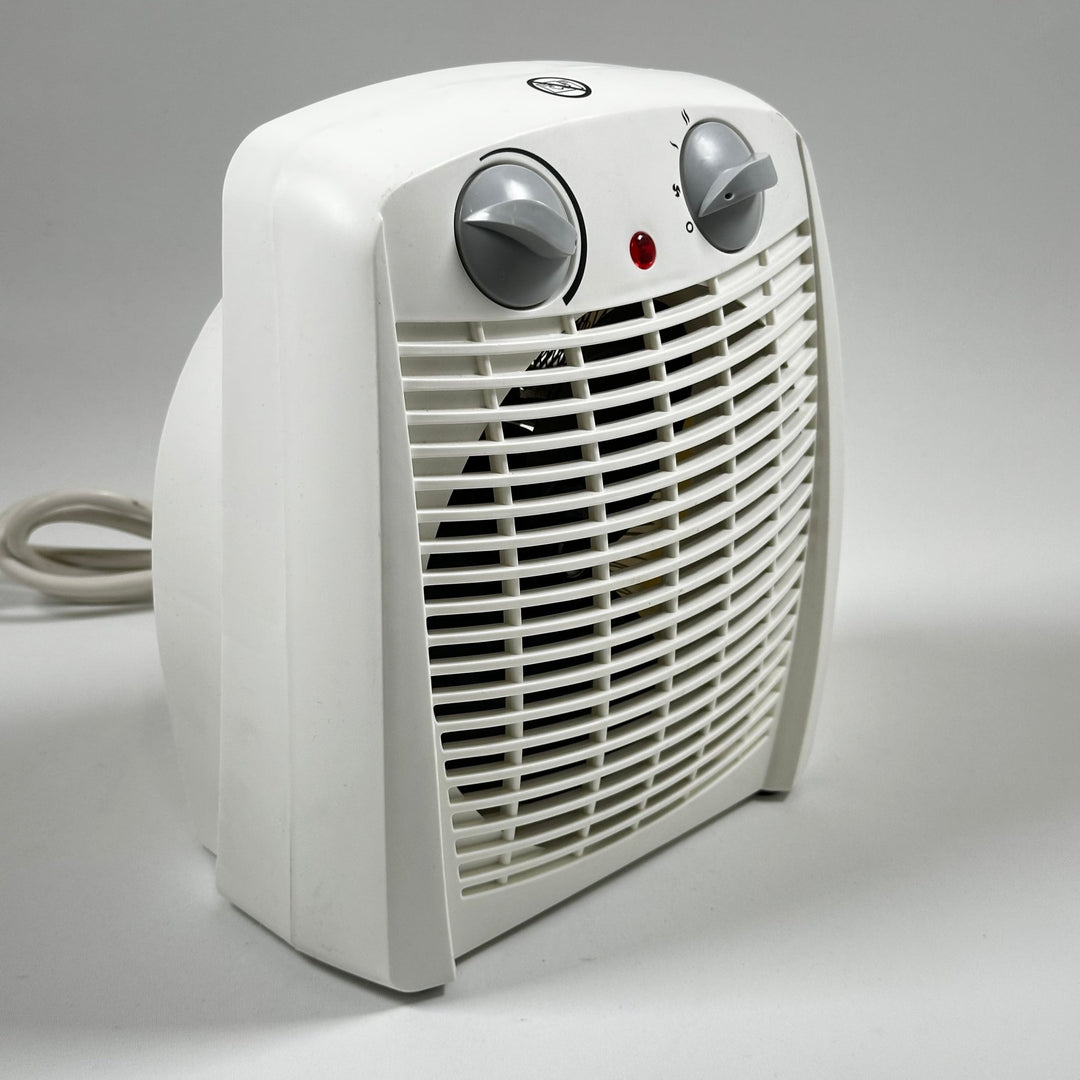 Vit retro elektrisk värmefläkt - Homy Secondhand Online