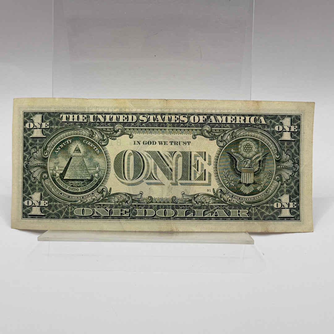 Autentisk Amerikansk En-Dollarsedel 2013