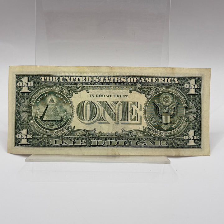 Autentisk Amerikansk En-Dollarsedel 2013