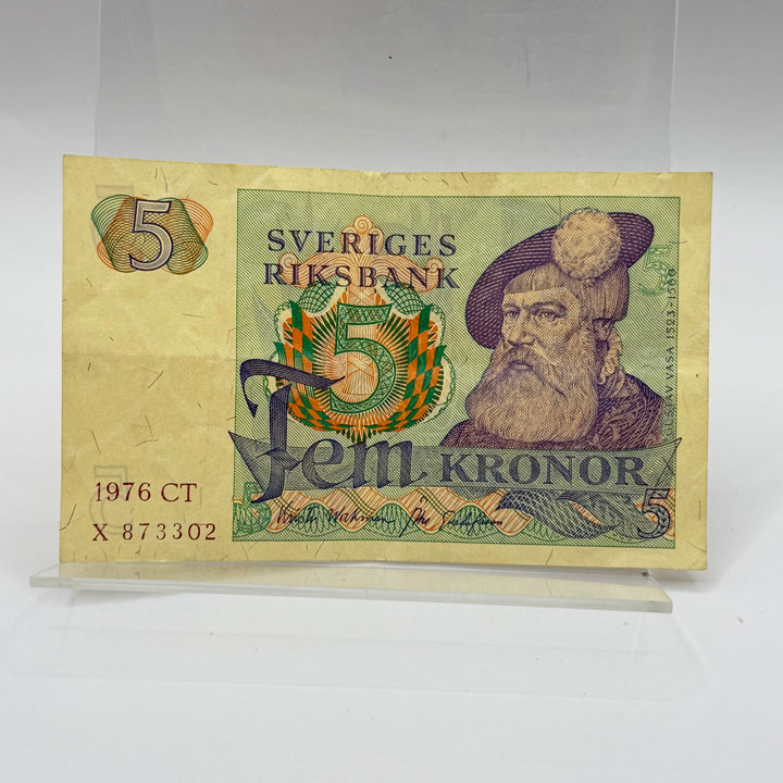 Femkronorssedel 1976 Retro Samlarobjekt
