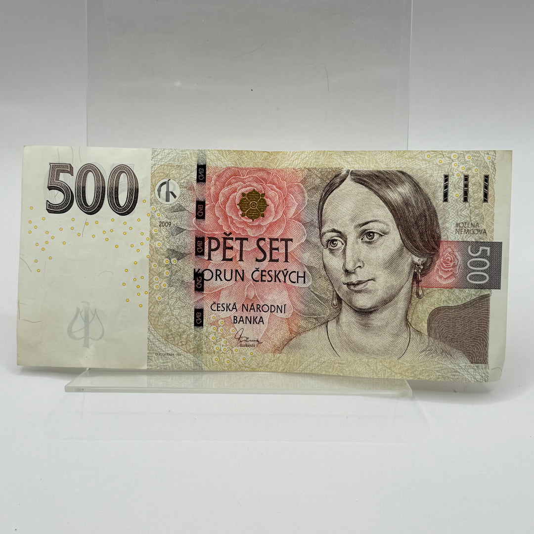 Autentiska tjeckiska sedlar 500 korun samlarobjekt