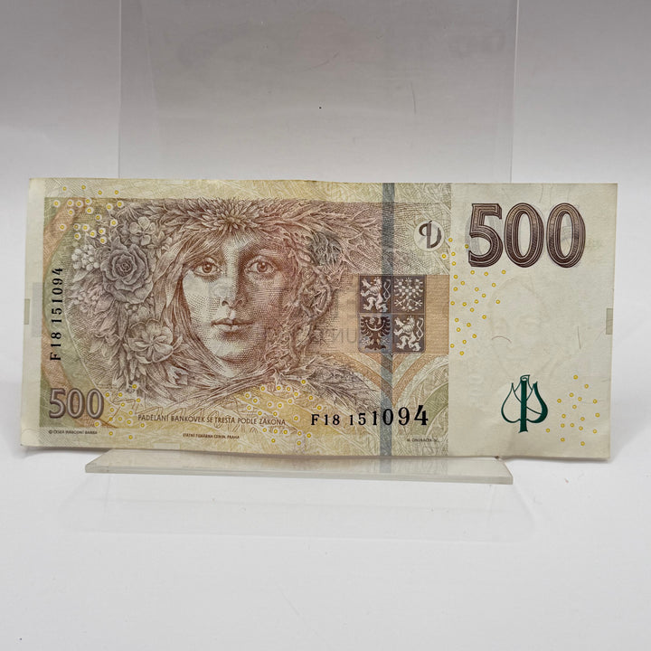 Autentiska tjeckiska sedlar 500 korun samlarobjekt