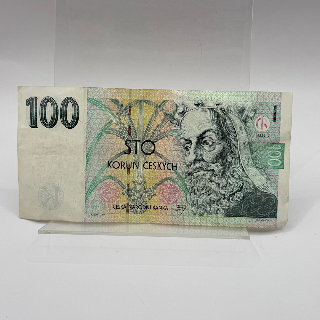 Retro Tjeckisk Sedel 100 Korun 1997
