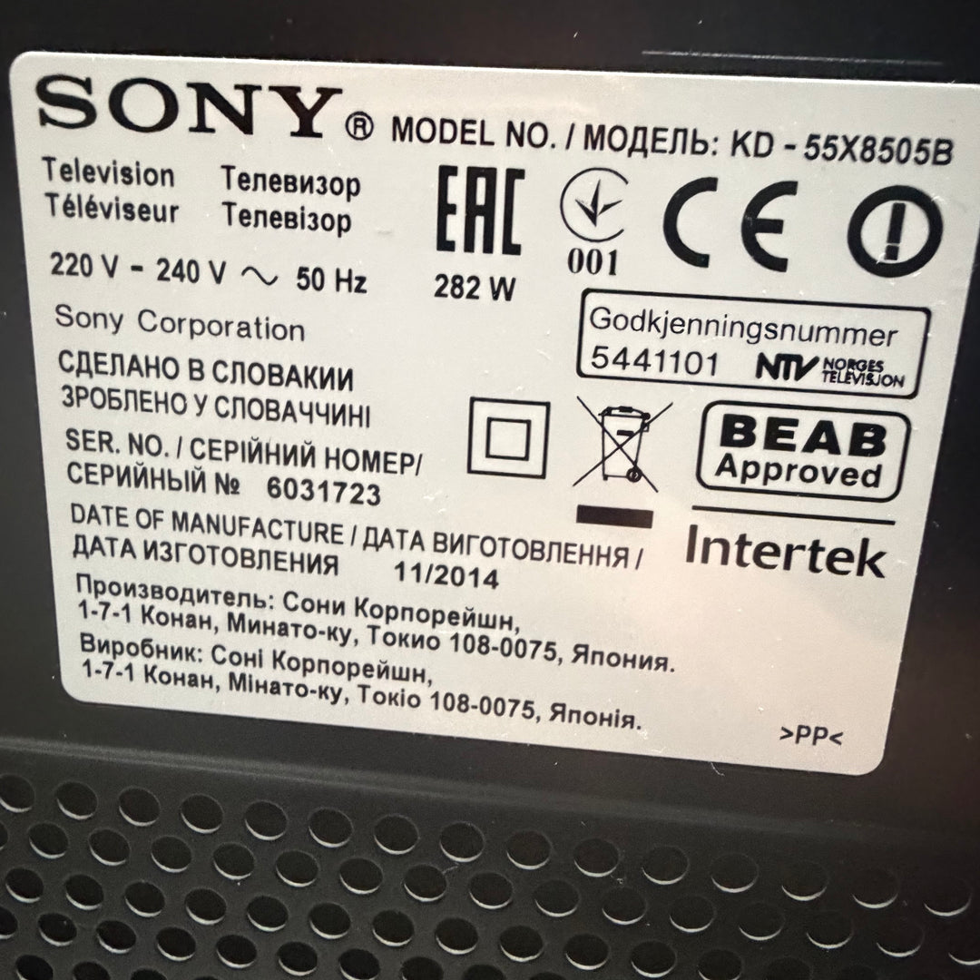 Sony Smart-TV 55" Full HD, Begagnad