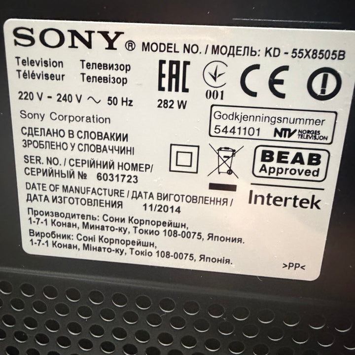 Sony Smart-TV 55" Full HD, Begagnad