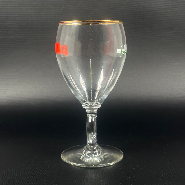 Kilbeggan glas med guldkant och logotyp