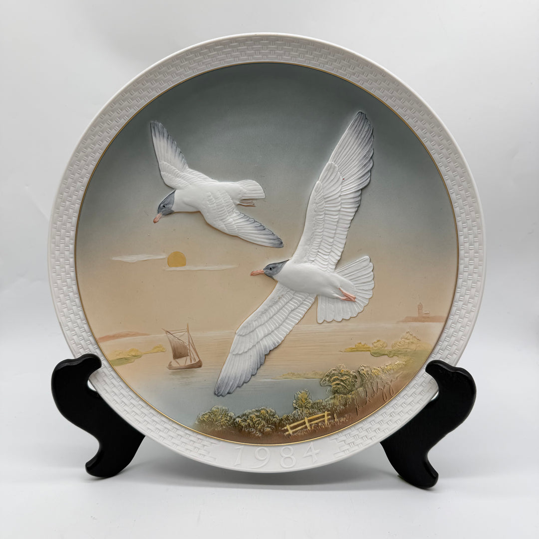 Hutschenreuther samlartallrik retro måsmotiv 1984