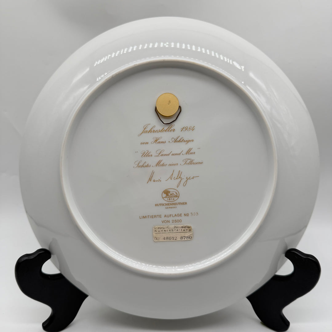 Hutschenreuther samlartallrik retro måsmotiv 1984