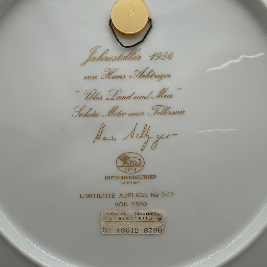 Hutschenreuther samlartallrik retro måsmotiv 1984
