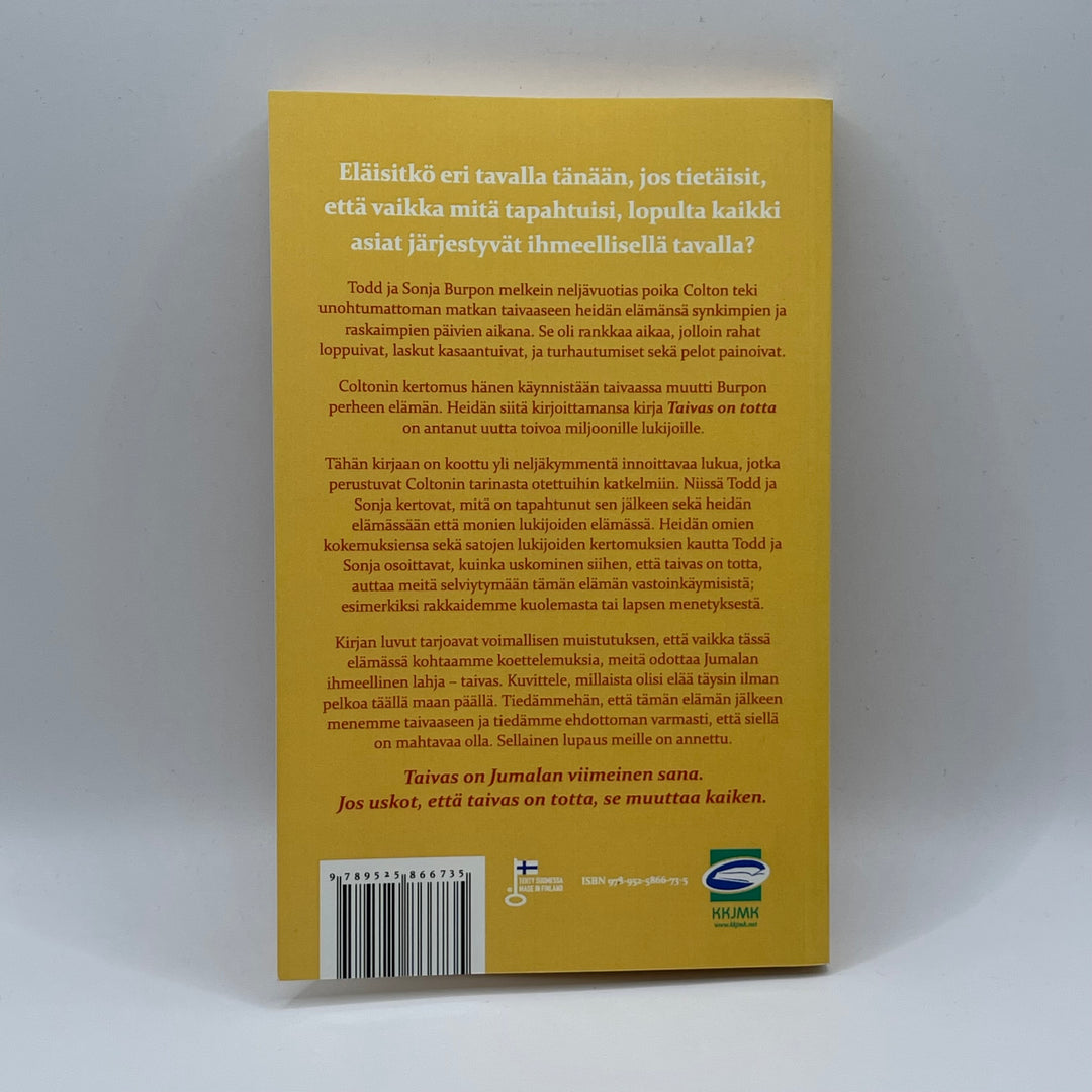 Gripande bok "Taivas muuttaa kaiken" i toppskick