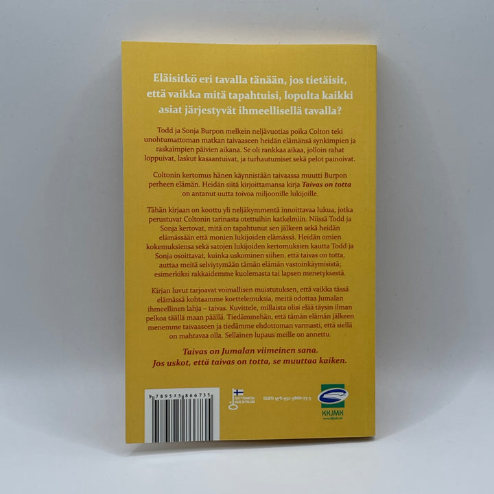Gripande bok "Taivas muuttaa kaiken" i toppskick