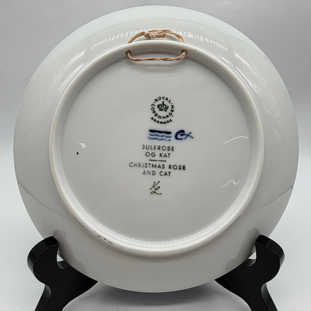 Royal Copenhagen retro samlartallrik Julerose og Kat