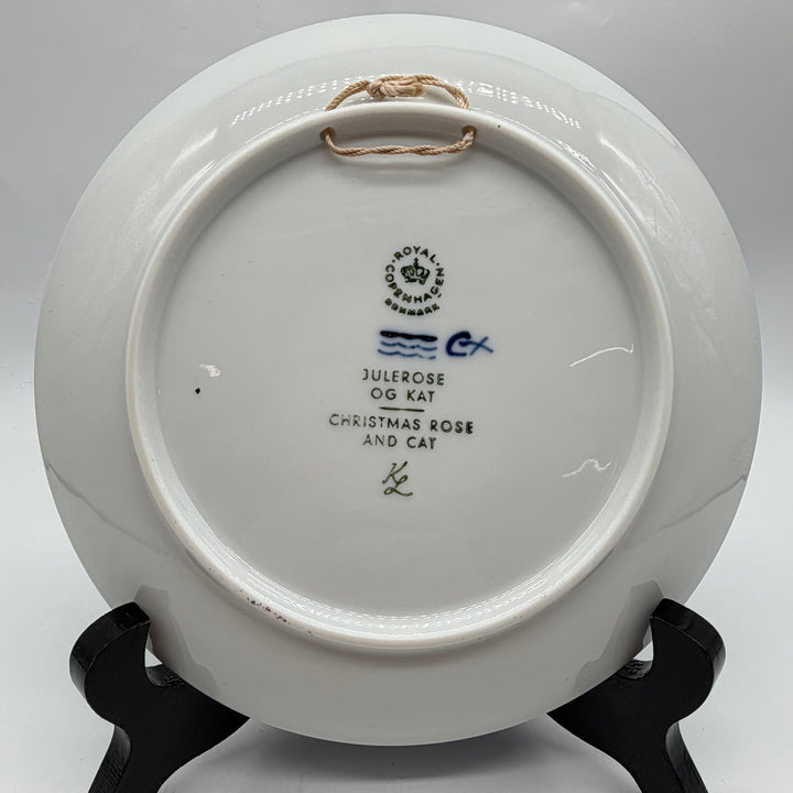Royal Copenhagen retro samlartallrik Julerose og Kat