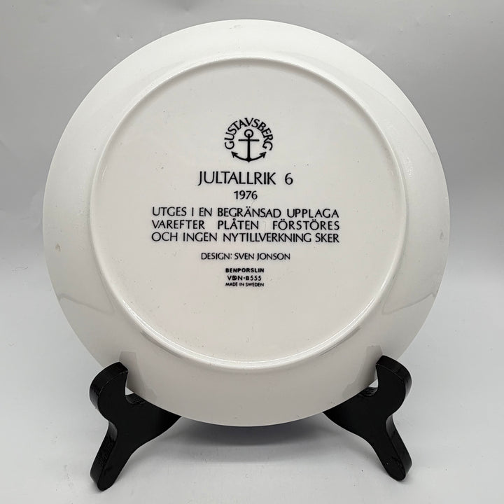 Gustavsberg julitallrik retro design 1976