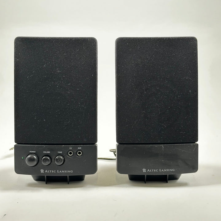 Svarta Altec Lansing högtalare, kompakta och stilrena - Homy Secondhand Online