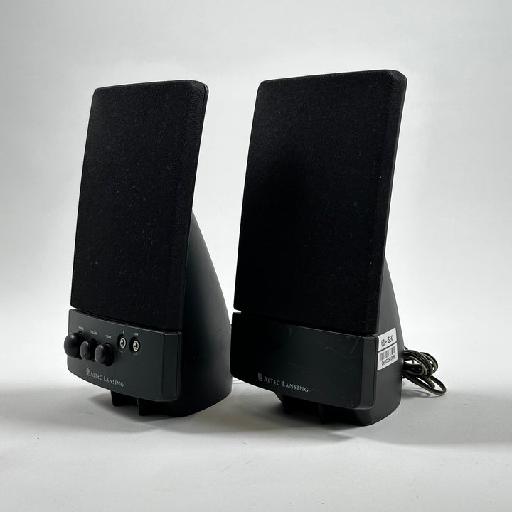 Svarta Altec Lansing högtalare, kompakta och stilrena - Homy Secondhand Online