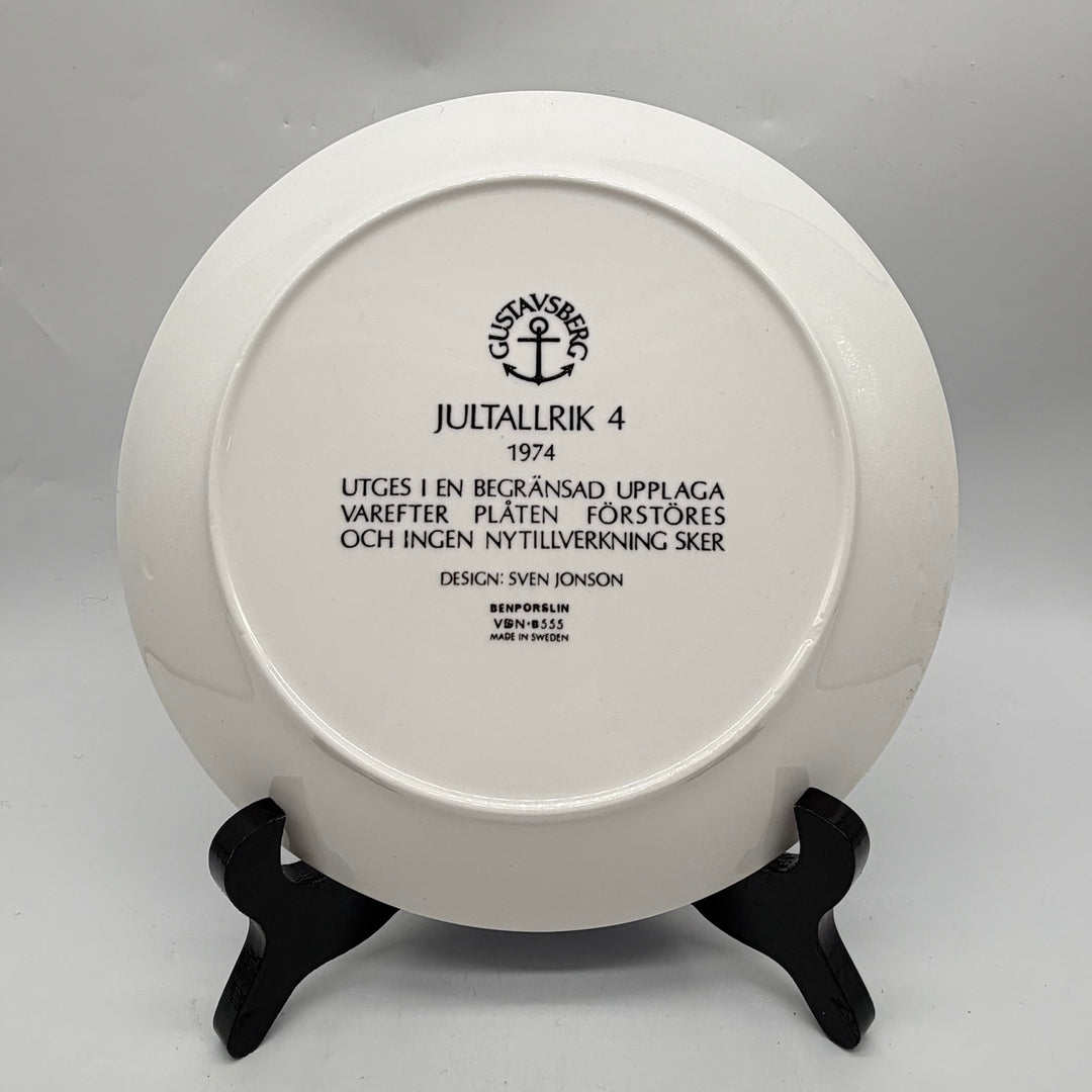 Retro jultallrik från Gustavsberg 1974