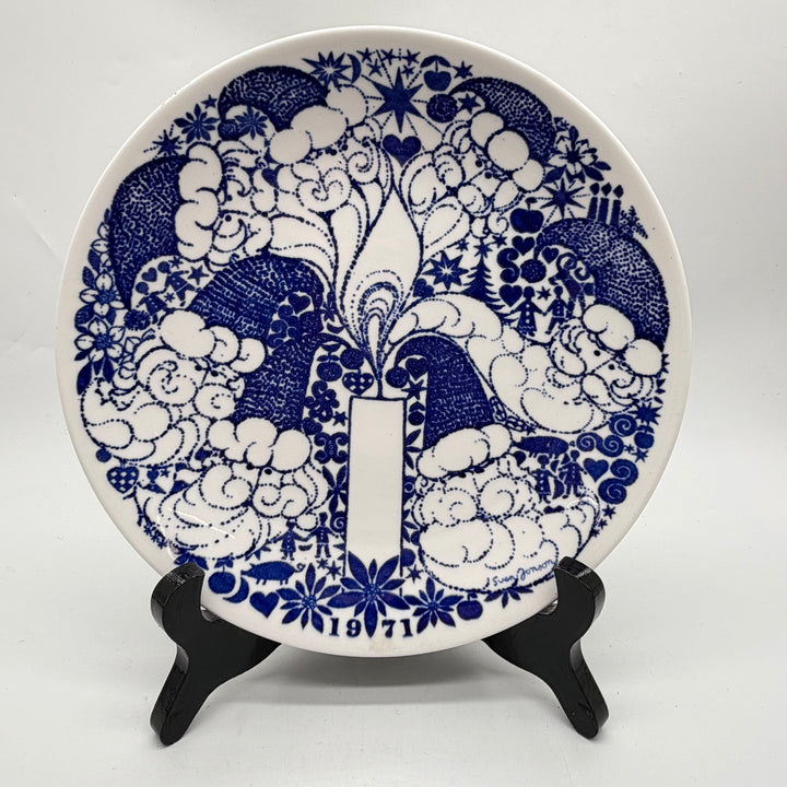 Gustavsberg Retro Jultallrik 1971 Benporslin