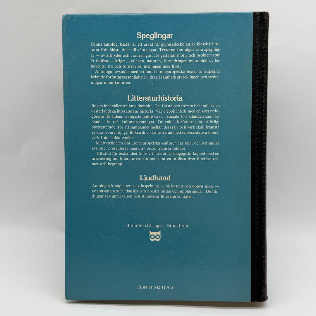 Speglingar klassisk antologi retro kurslitteratur bok