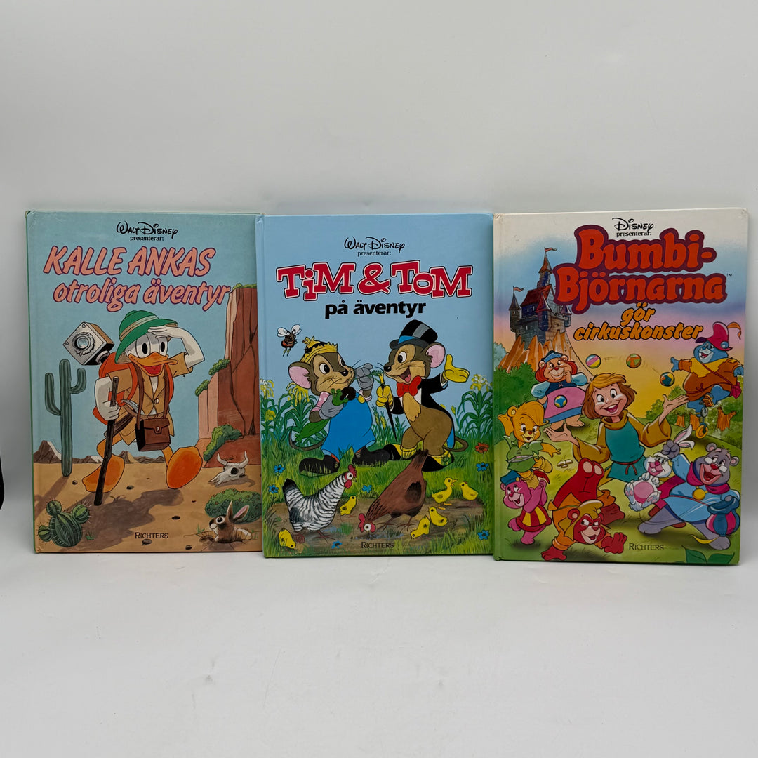 Retro Disneybokpaket Richters tre barnböcker