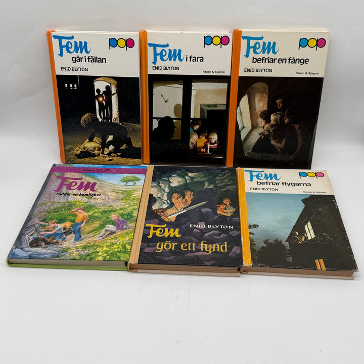Retro bokpaket Fem-gänget Enid Blyton