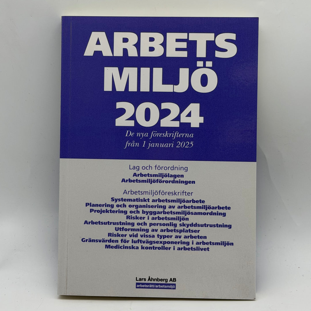 Arbetsmiljö 2024 fackbok Lars Åhnberg begagnad