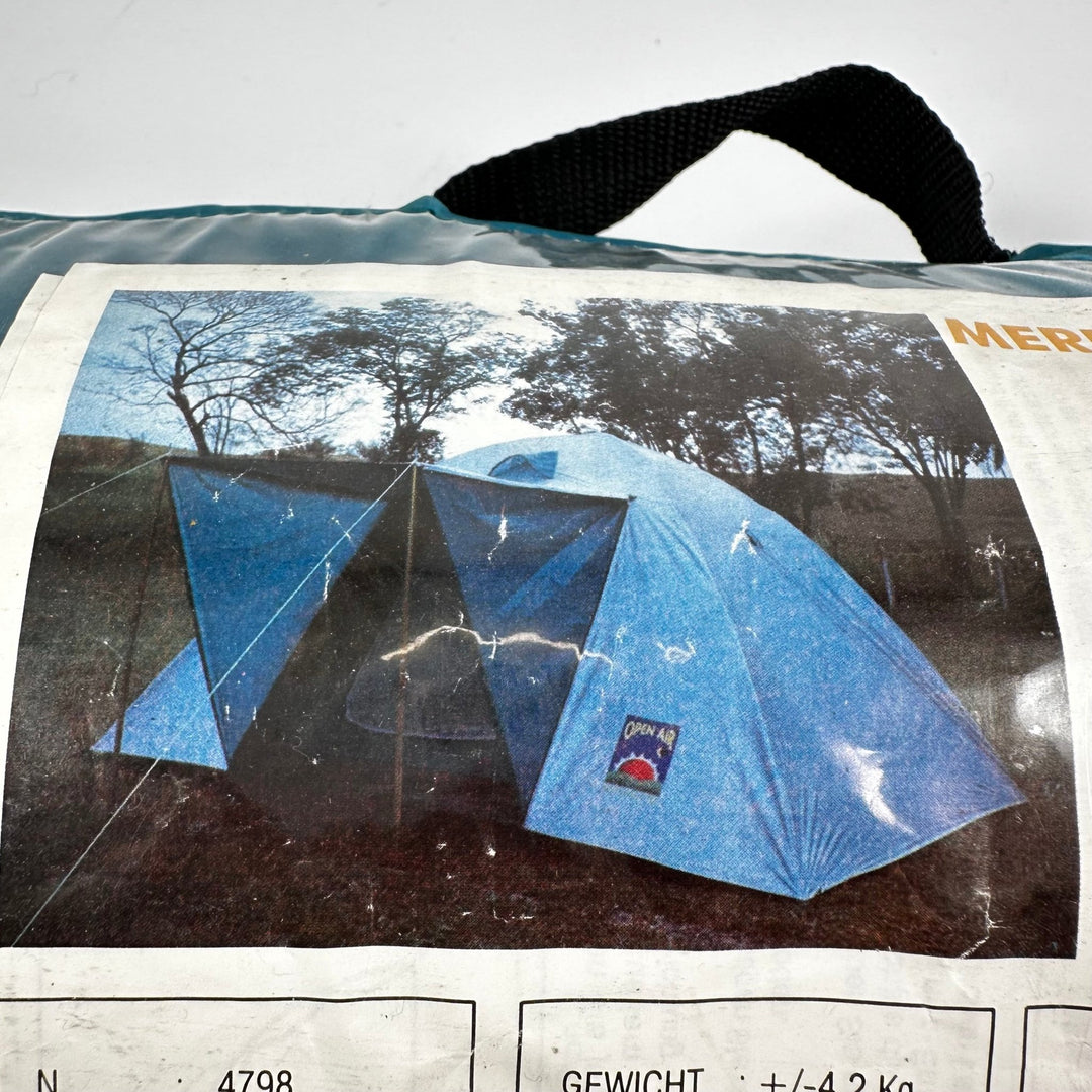 Blå Open Air campingtält i förpackning - Homy Secondhand Online
