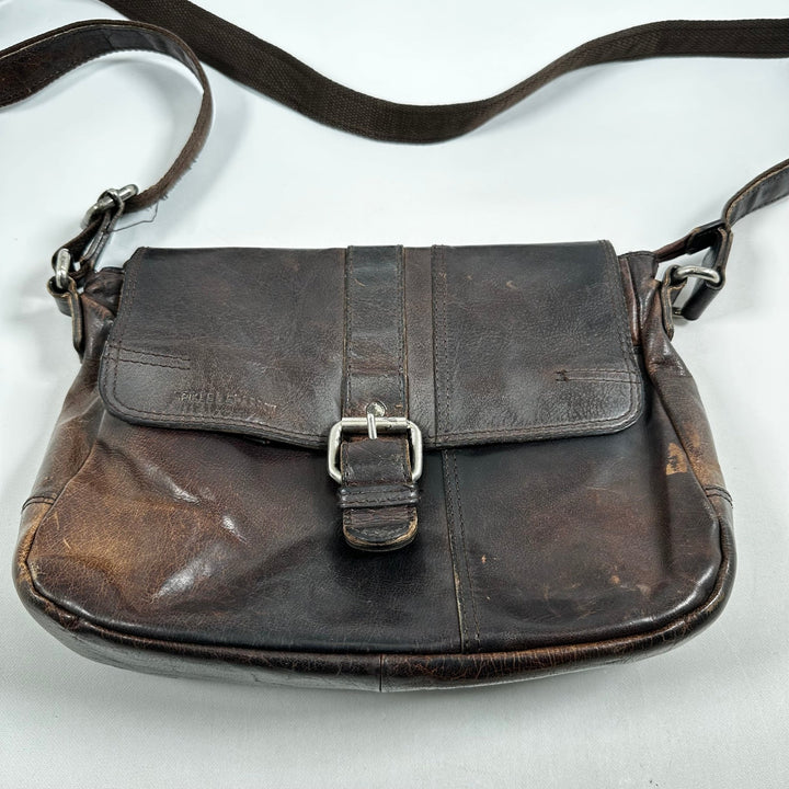 Brun läderväska vintage Axelrem - Homy Secondhand Online