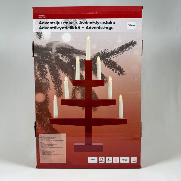 Elegant Adventsljusstake från Biltema i Metall