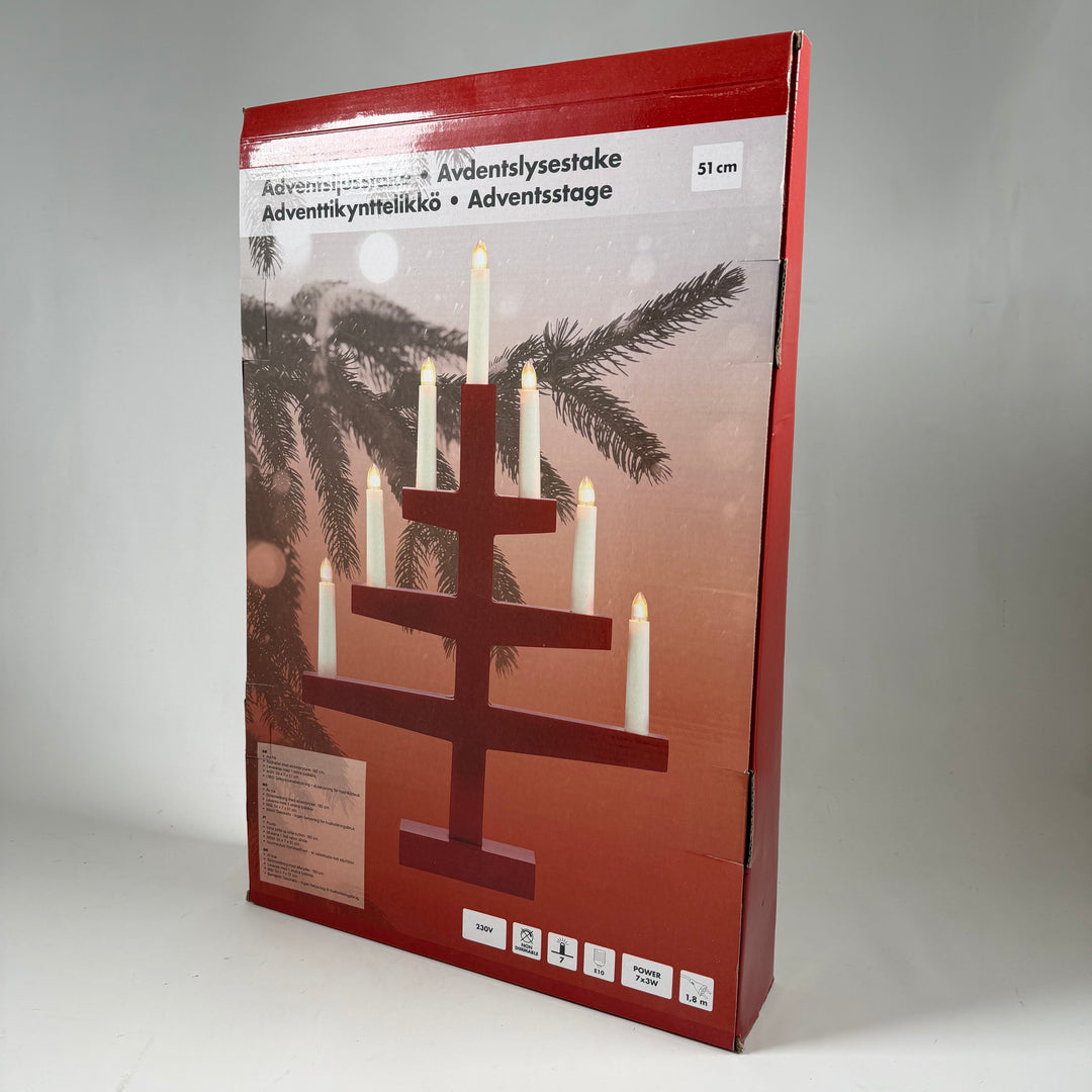 Elegant Adventsljusstake från Biltema i Metall