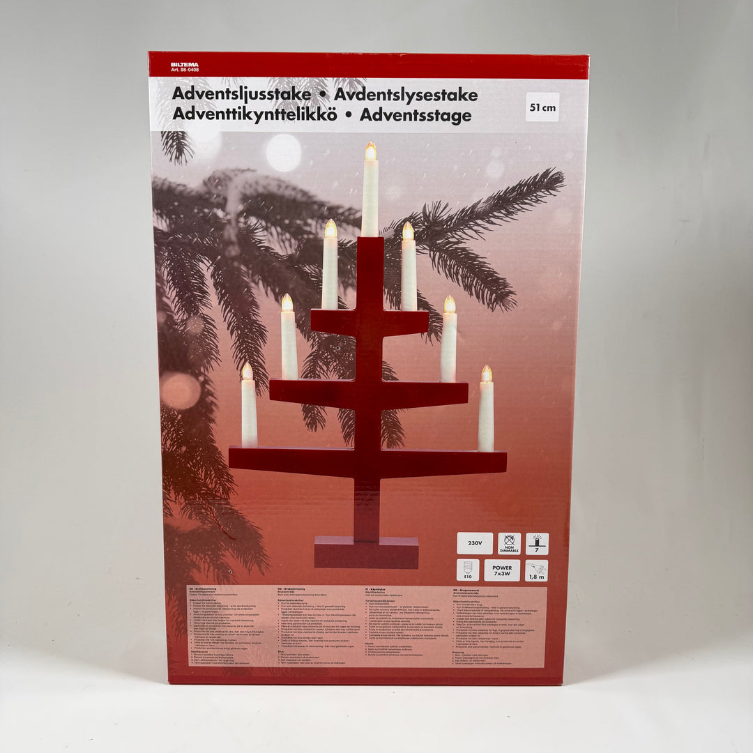 Elegant Adventsljusstake från Biltema i Metall