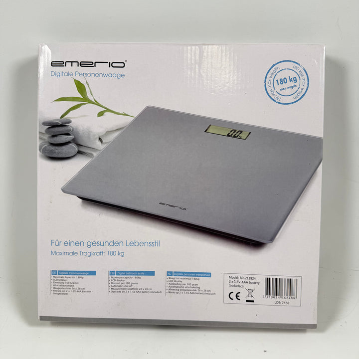 Digital personvåg i glas Emerio