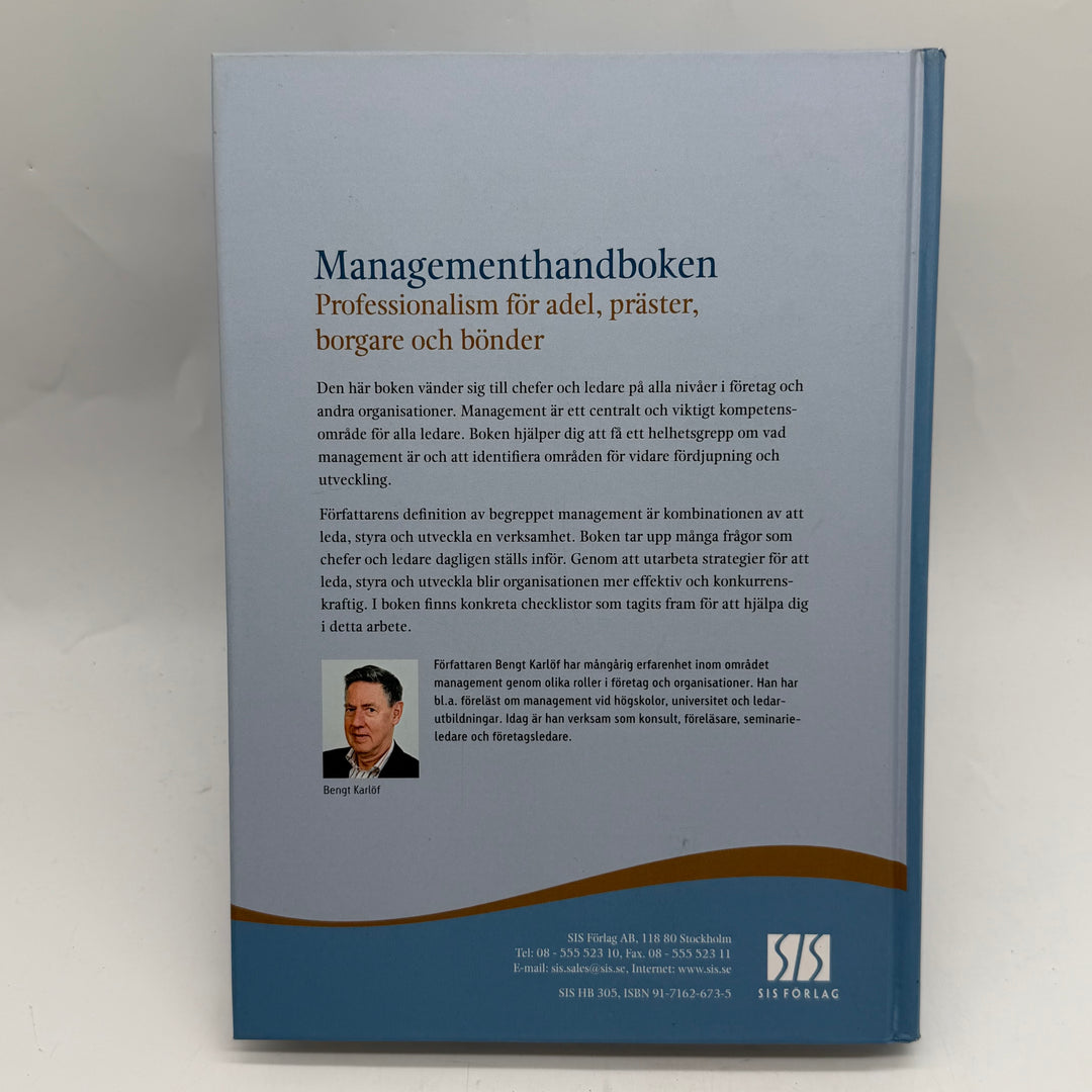 Managementhandboken Bengt Karlöf modern fackbok